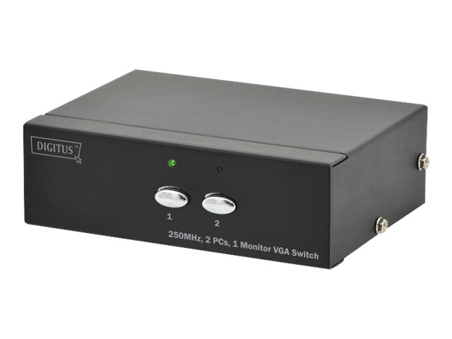 DIGITUS Professional DS-44100-1 - Monitor-/Audio-Switch - 2 x VGA/Audio - Desktop