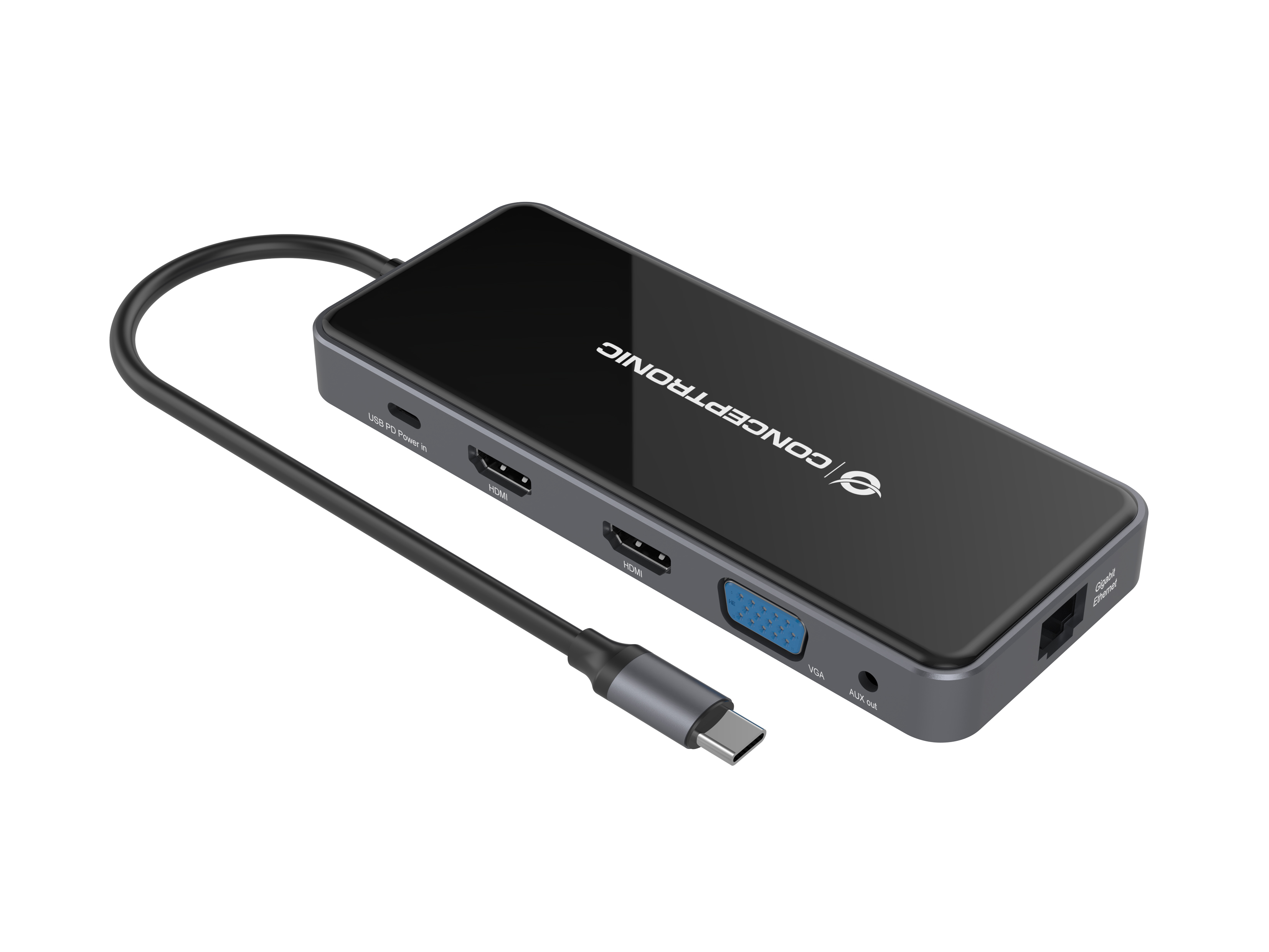 Conceptronic DONN15G - Dockingstation - USB-C 3.2 Gen 1, Ansicht 4