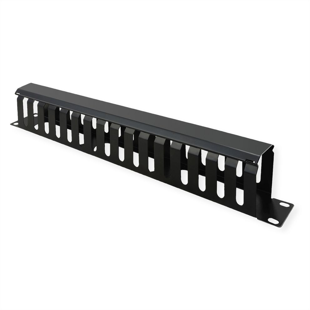 VALUE Kabelmanagement - Vorderseite - Schwarz, RAL 9005 - 1U - 48.3 cm (19), Ansicht 2