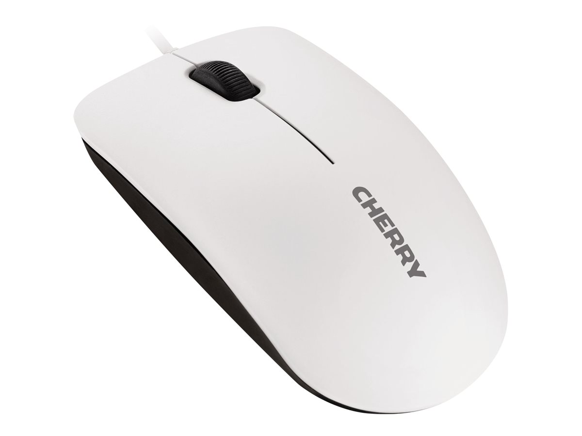 Cherry MC 1000 - Maus - rechts- und linkshändig - optisch - 3 Tasten - kabelgebunden - USB - weiß (Oberteil)