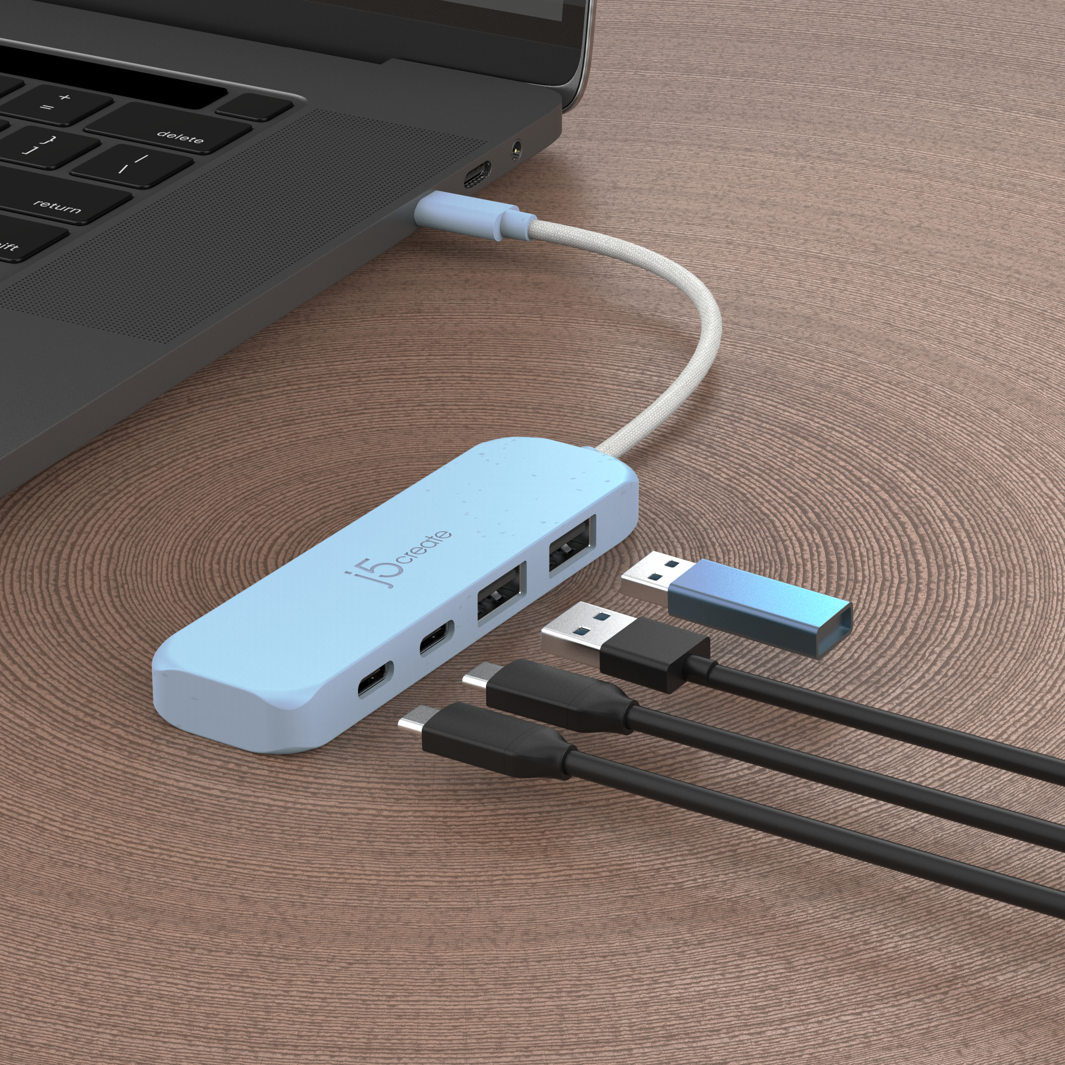 j5create JCH342EC - Hub - eco-friendly, USB-C, Ansicht 4