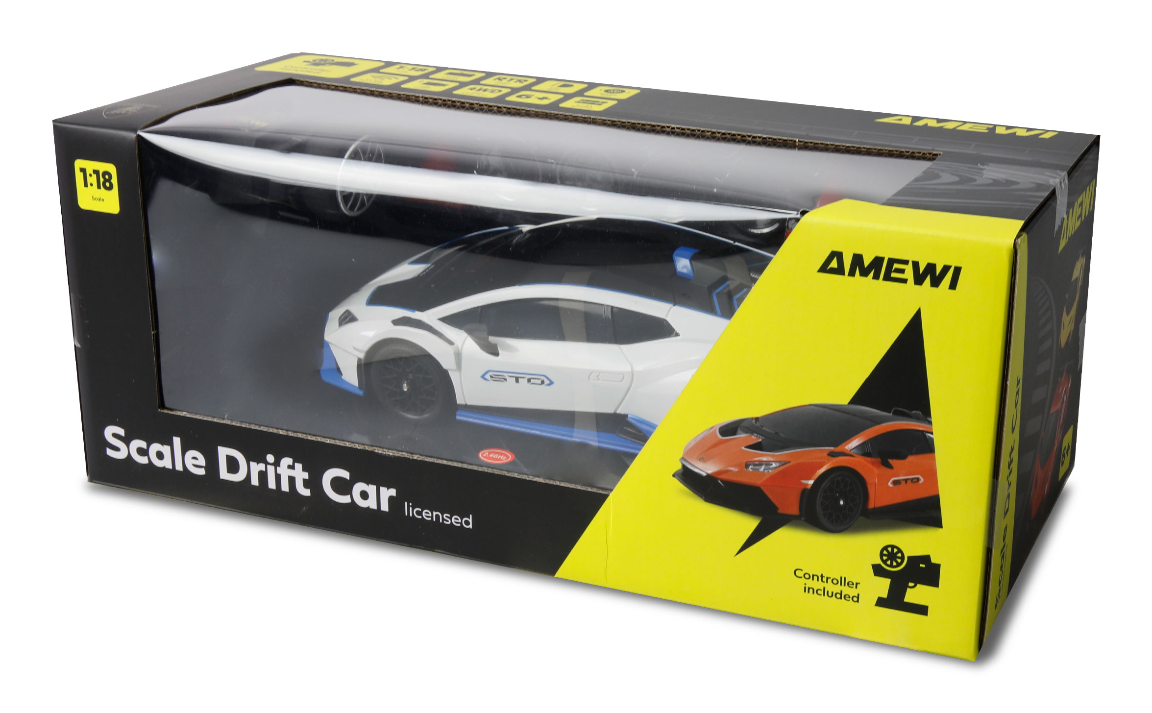 Amewi RC Drift Lamborghini Huracan weiß, Ansicht 3