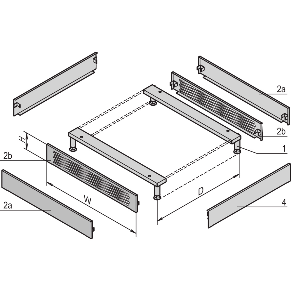 SCHROFF VARISTAR - Rack-Zierfußleiste (Packung, Ansicht 2