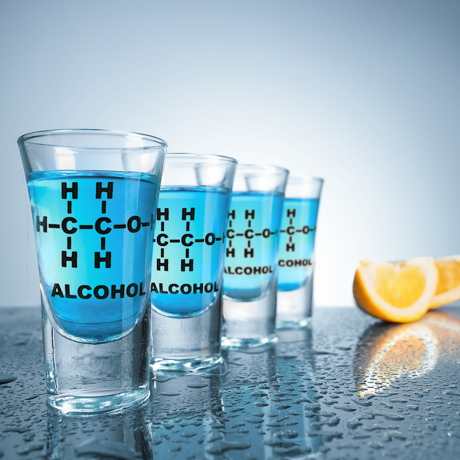 Mad Monkey Shotgläser mit Alkohol-Formel 4er Set, Ansicht 2