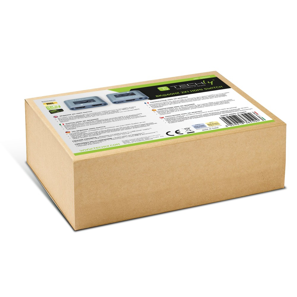 Techly Switch HDMI 2.1 2x1 8K - Switch - 48 Gbps, Ansicht 2
