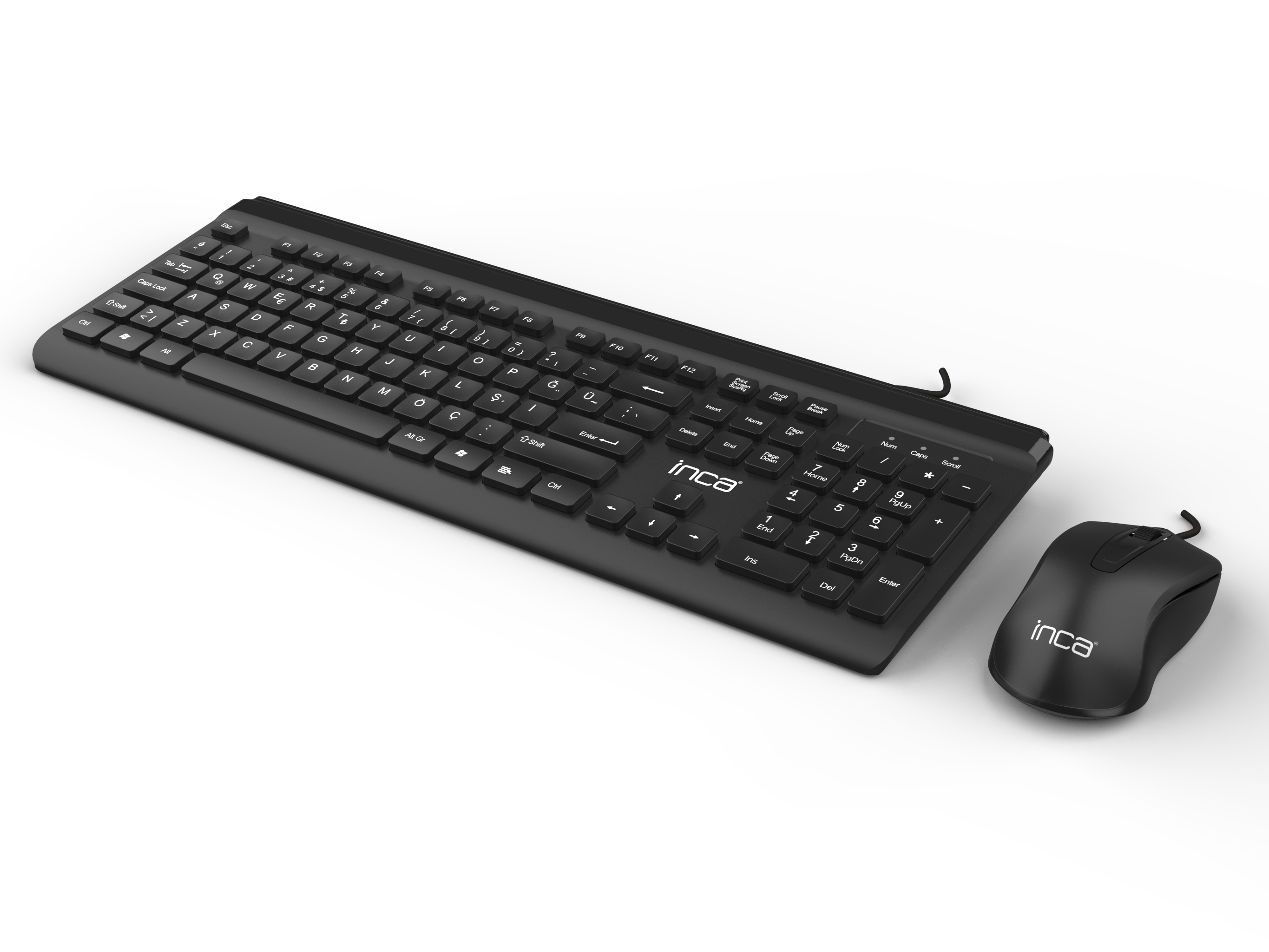 Cian Technology GmbH Inca IMK-377 - Volle Größe (100%) - Kabelgebunden - USB - Schwarz - Maus enthalten, Ansicht 4