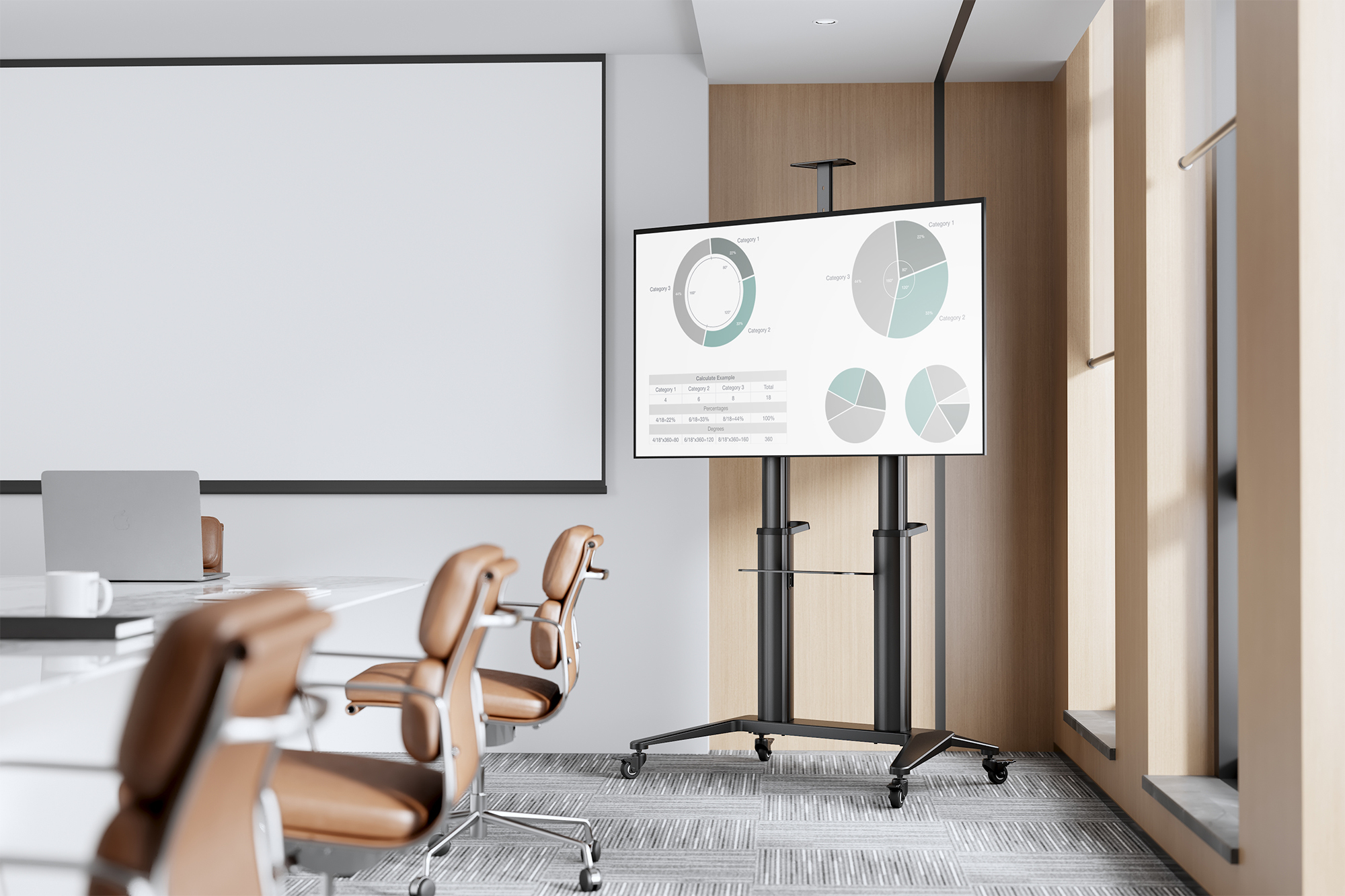 DIGITUS Collaboration Trolley / TV Präsentationswagen, Ansicht 3