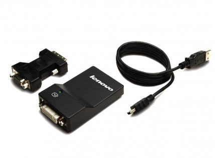 Lenovo USB 3.0 to DVI/VGA Monitor Adapter - Externer Videoadapter, Ansicht 4