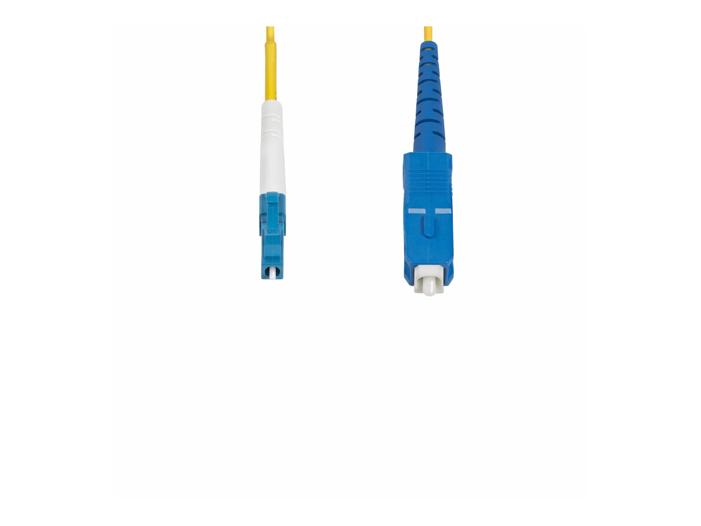 StarTech.com 1m (3.3ft) LC to SC (UPC) OS2 Single Mode Simplex Fiber Optic Cable 9125µm Laser Optimized 40G100G Bend Insensitive Low Insertion Loss - LSZH Fiber Patch Cord (SPSMLCSC-OS2-1M)