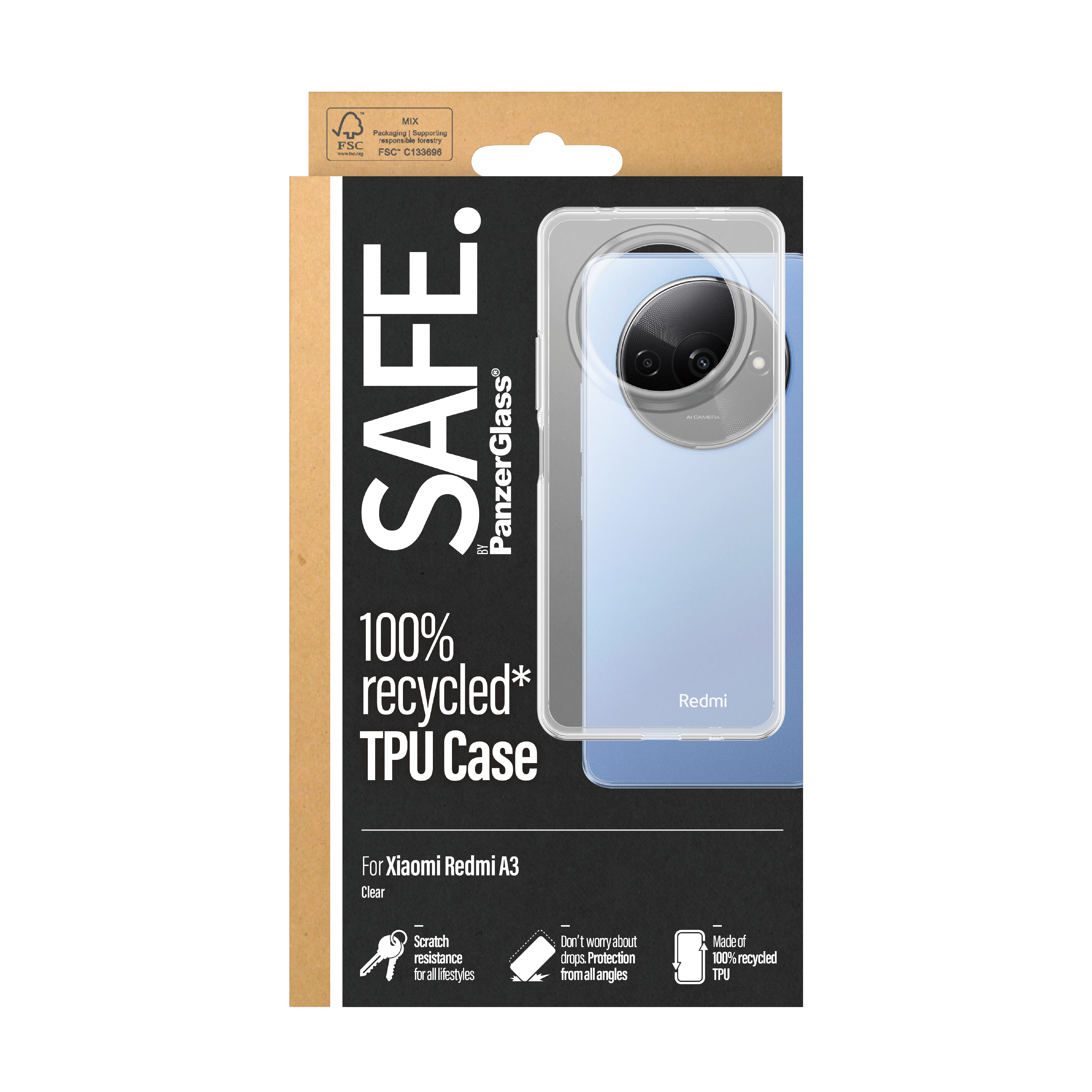 PanzerGlass SAFE. by PanzerGlass - Hintere Abdeckung für Mobiltelefon - Thermoplastisches Polyurethan (TPU), Ansicht 4