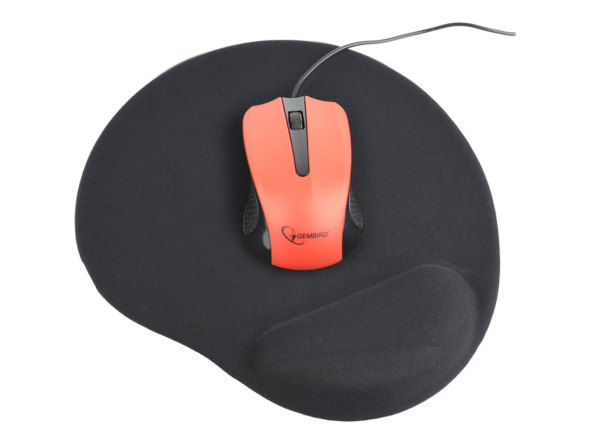 Gembird MP-GEL-BLACK - Mauspad mit Handgelenkpolsterkissen, Ansicht 4