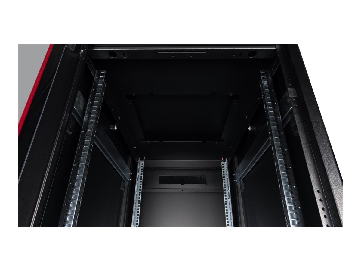 ROLINE 19 Zoll Netzwerkschrank Pro 42 HE 600x1000 BxT Glastür schwarz, Ansicht 4