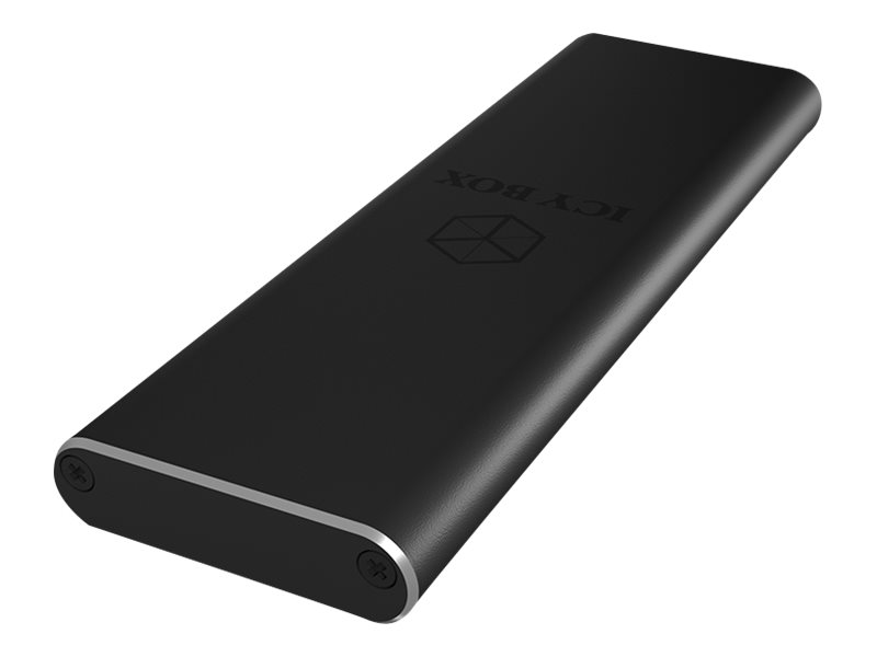 ICY BOX | Ext.-Gehäuse, 1x M.2 SATA SSD zu USB 3.2 Gen 1 Host, Aluminium, schwarz | black