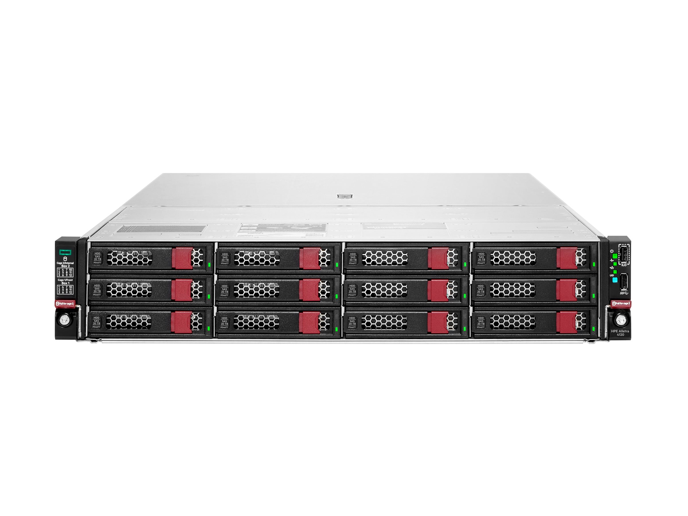 HPE Alletra 4120 - Server - Rack-Montage - 2U - zweiweg - keine CPU - RAM 0 GB - SATASAS - Hot-Swap 8.9 cm (3.5)