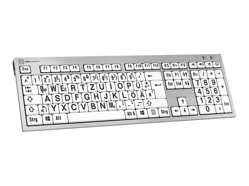 Logickeyboard Largeprint - Tastatur - USB - TL: Deutsch, QWERTZ, Ansicht 5