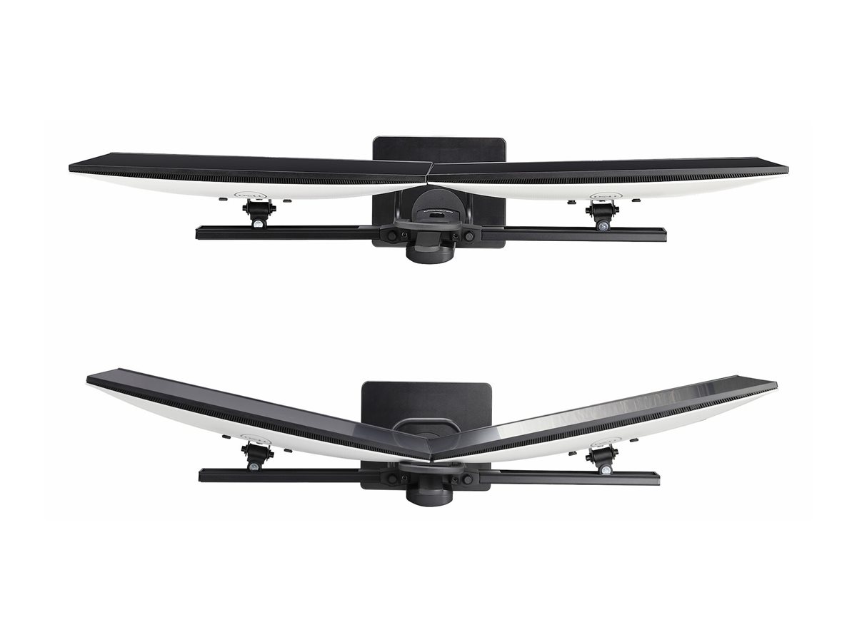 StarTech.com Crossbar Dual Monitor Desk Stand Double 27inch ScreensVESA - Aufstellung - für 2 Monitore - Kunststoff Aluminium Stahl - Schwarz - Bildschirmgröße: 43.2-68.6 cm (17-27)