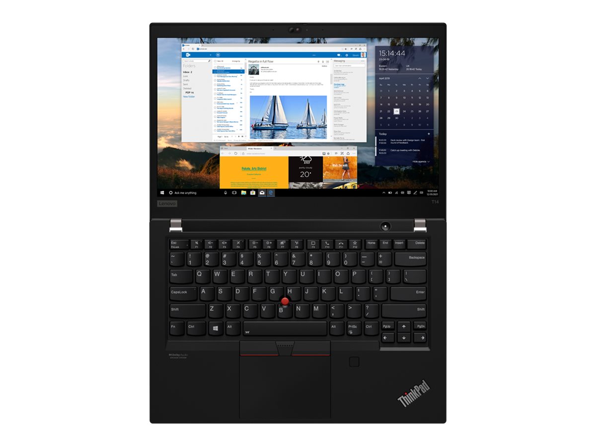 Lenovo ThinkPad T14 Gen 2 20W0 - 180°-Scharnierdesign - Intel Core i5 1135G7 / 2.4 GHz - Win 10 Pro 64-Bit (mit Win 11 Pro Lizenz) - Iris Xe Graphics - 16 GB RAM
