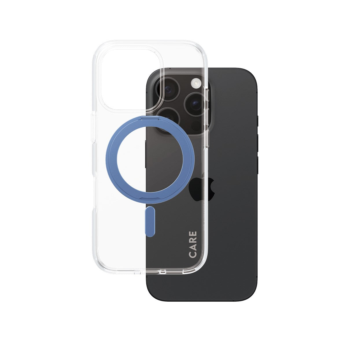 PanzerGlass CARE by Feature Case Transparent Blau Kickstand & MagSafe für iPhone 16, Ansicht 3