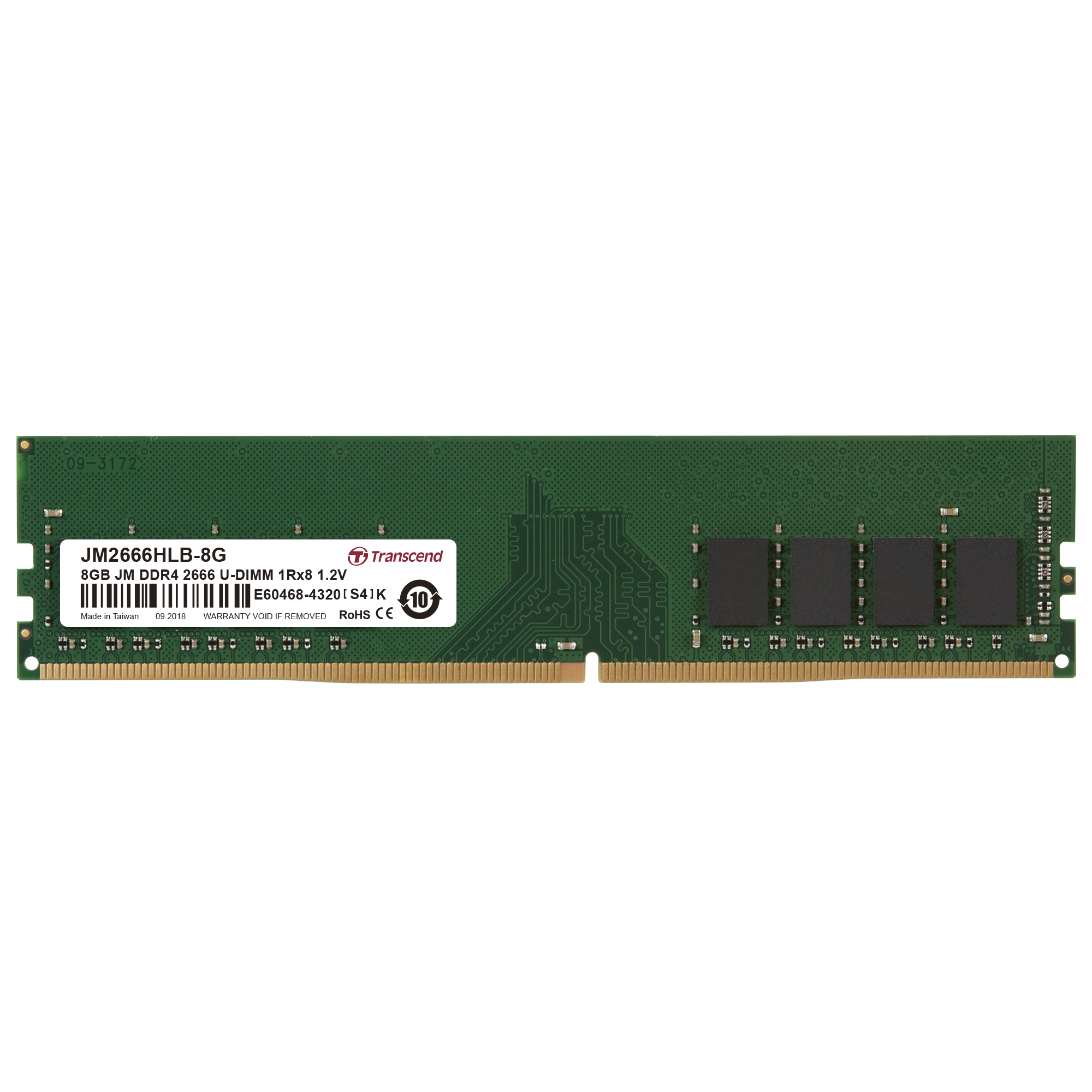 Transcend JetRAM - DDR4 - Modul - 8 GB - DIMM 288-PIN, Ansicht 2