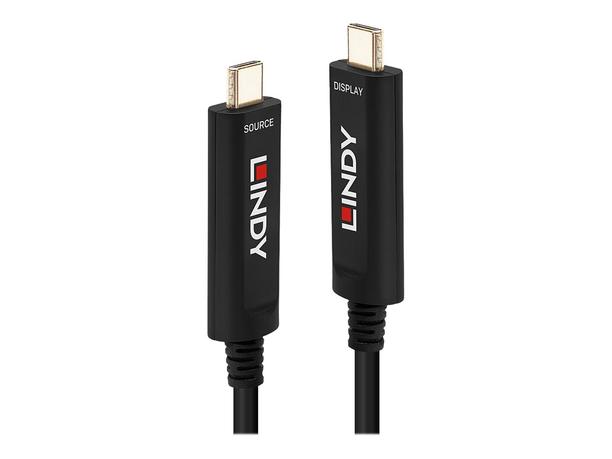 Lindy Fibre Optic Hybrid USB Type C Video Cable - USB-Kabel - 24 pin USB-C (M)
