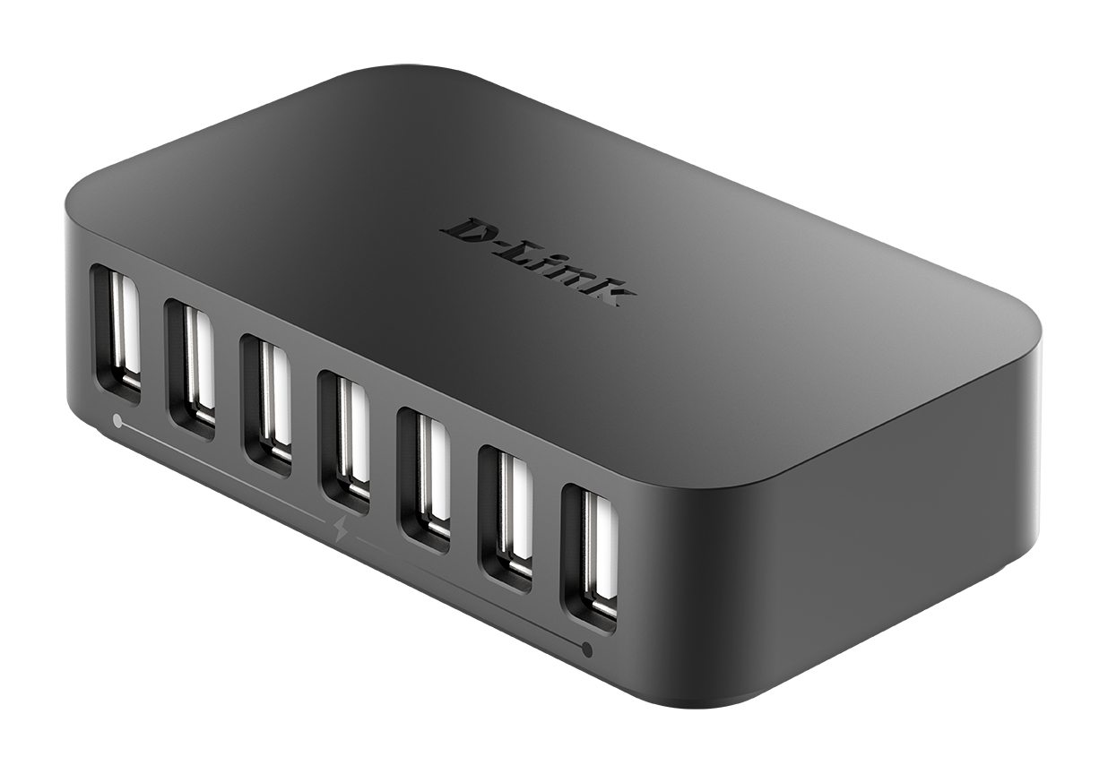 D-Link DUB H7 - Hub - 7 x USB 2.0 - Desktop, Ansicht 3