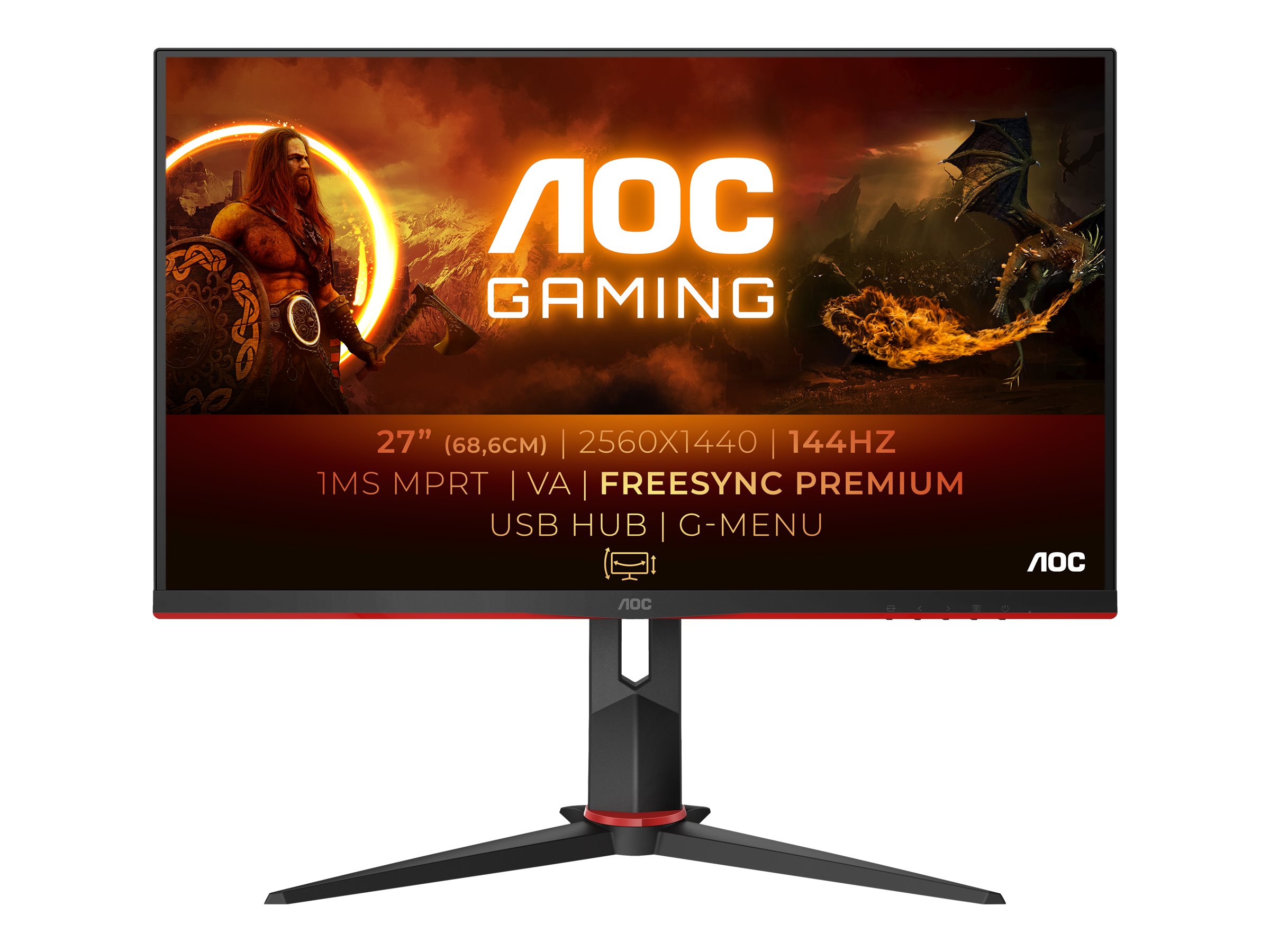 AOC Gaming Q27G2U/BK - LED-Monitor - 68.6 cm (27")