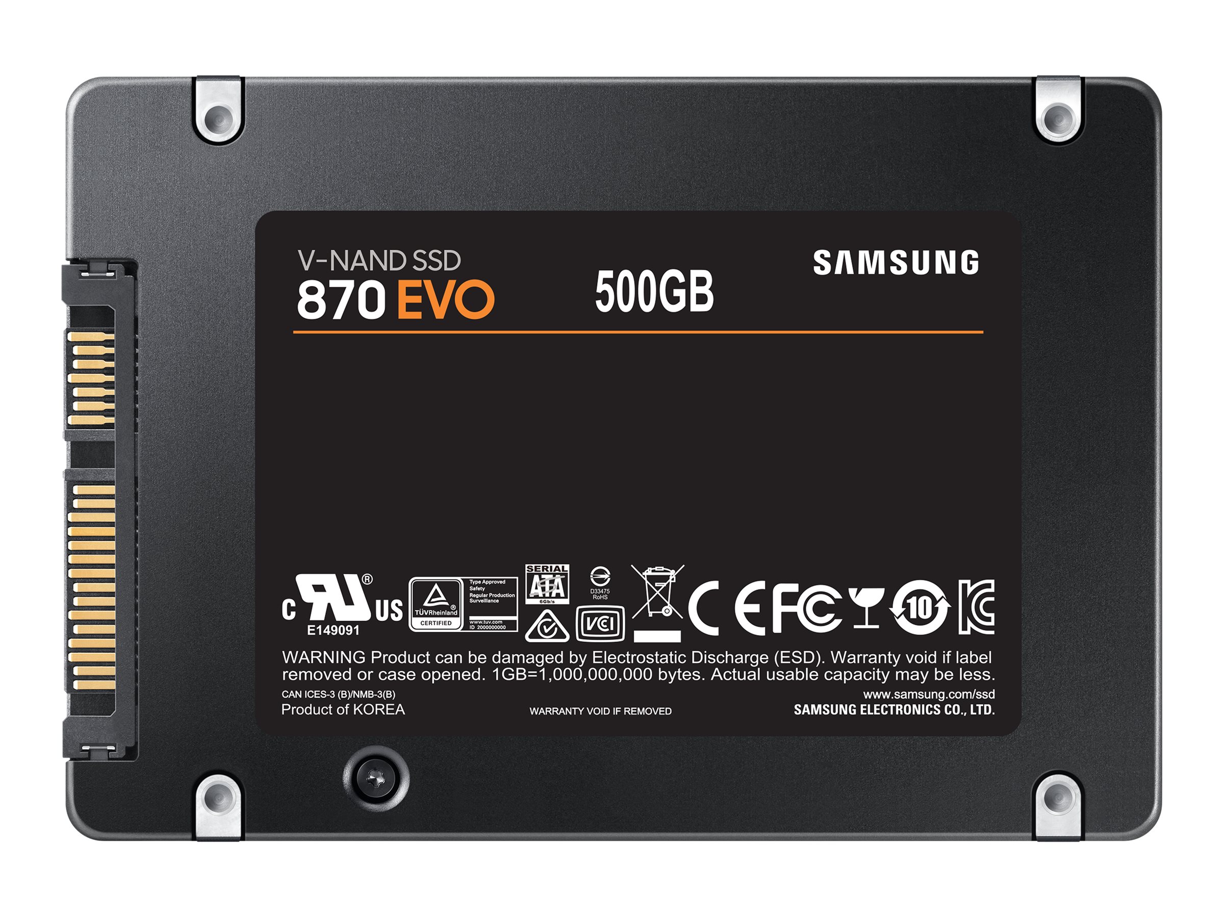 Samsung 870 EVO MZ-77E500B - SSD - verschlüsselt - 500 GB - intern - 2.5 (6.4 cm), Ansicht 5