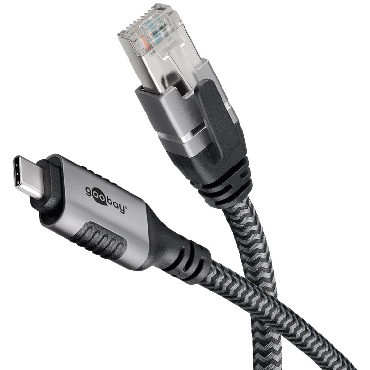 Goobay Ethernet-Kabel USB-C auf RJ45 1 m - verbindet Router Modem oder Netzwerk-Switch, Ansicht 3