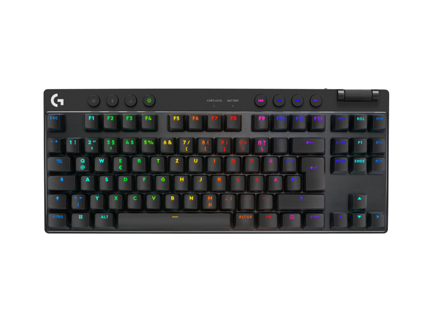Logitech G PRO X TKL - Tastatur - kabellos - Bluetooth Tactile - Schwarz - TL: Deutsch, QWERTZ, Ansicht 2