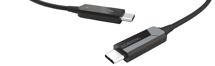Corning AOC-CCU6JPN010M20 - 10 m - USB C - USB C - 40 Gbit/s - Schwarz, Ansicht 2