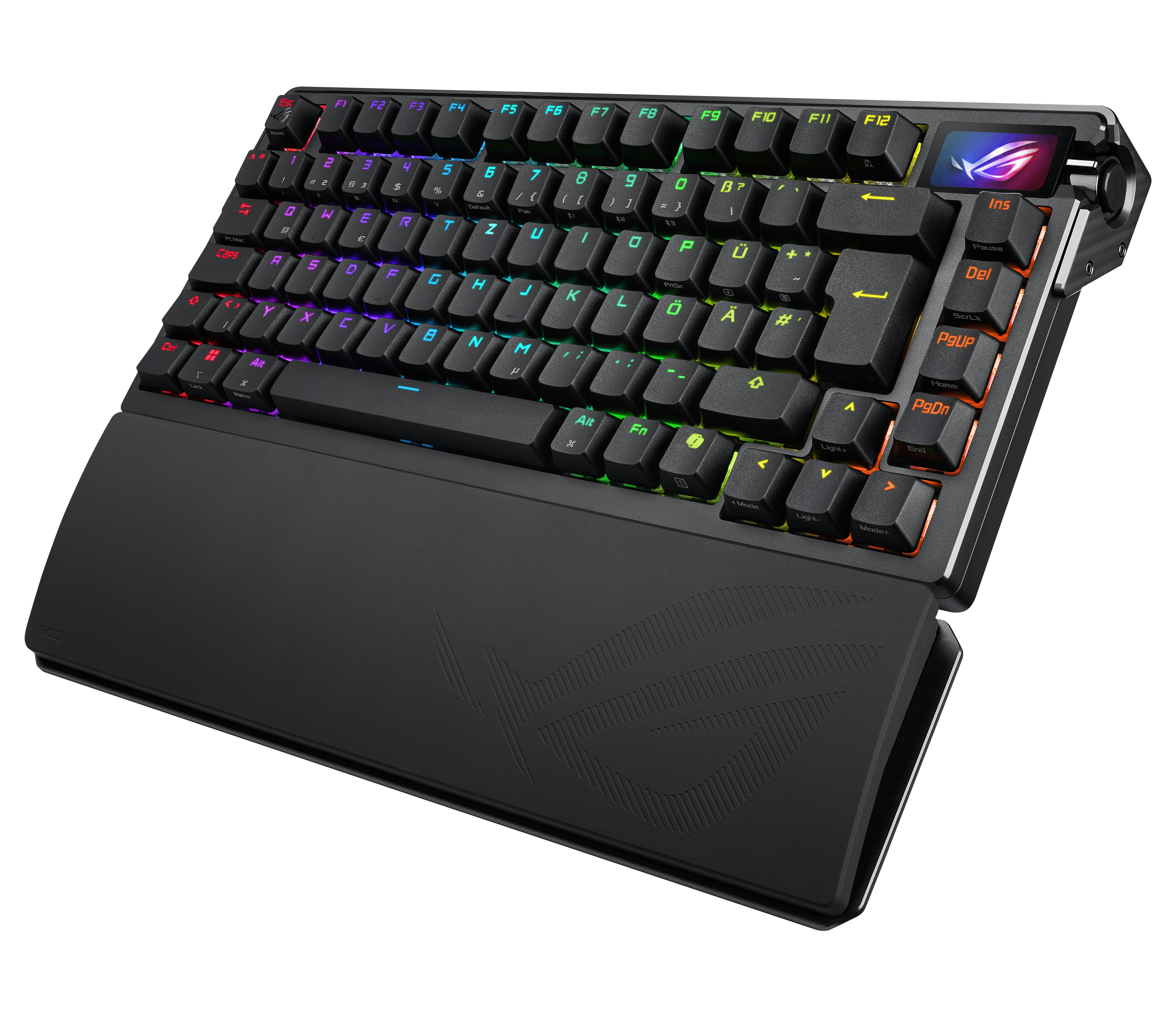 ASUS ROG Azoth Extreme - Tastatur - 75% - mit OLED-Display - backlit - USB-C, Bluetooth 5.1 - TL: Deutsch, QWERTZ, Ansicht 3