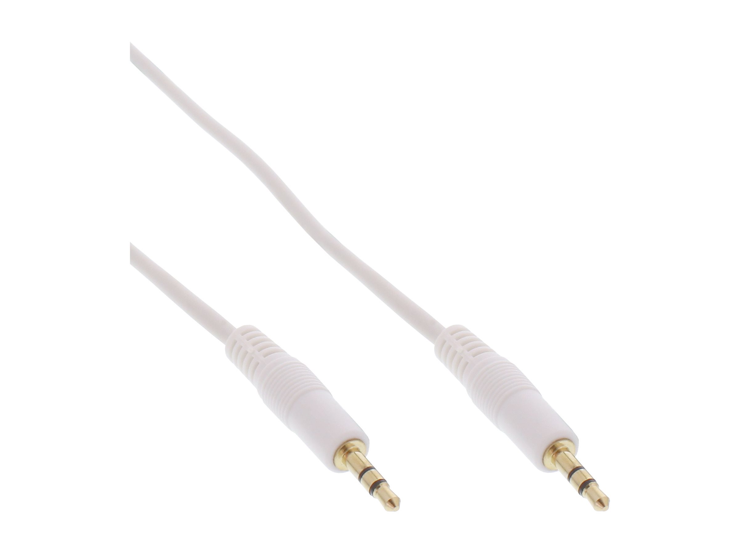 InLine Klinke Kabel - 35mm Stecker  Stecker - Stereo - weiß  gold - 3m
