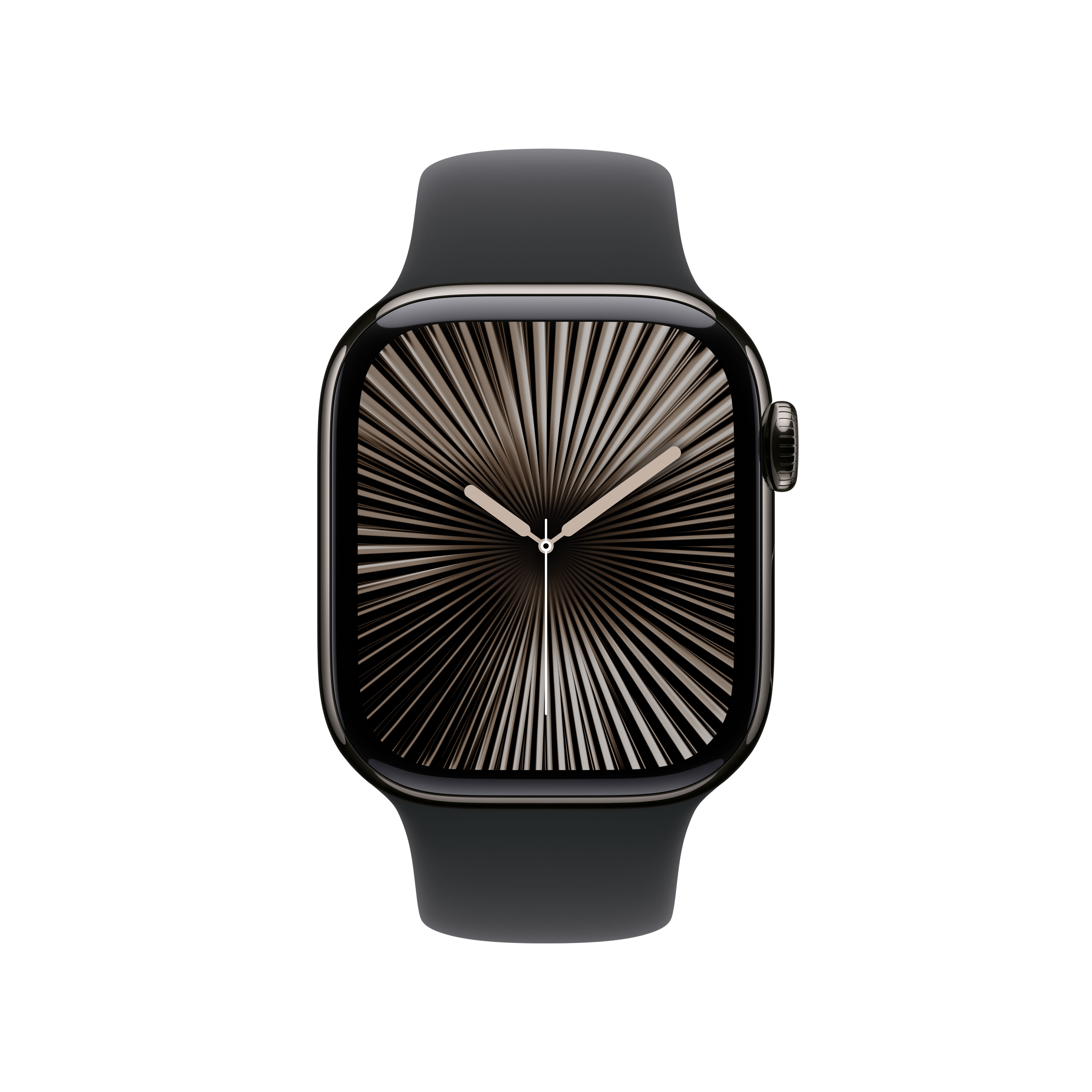 Apple Watch Series 10 (GPS + Cellular) - 42 mm - Schiefertitan - mit Sportband - schwarz - Bandgröße: M/L, Ansicht 4
