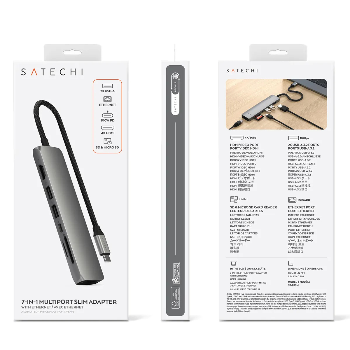 Satechi 7-in-1 - Dockingstation - USB-C / USB 3.2 Gen 2 x 2, Ansicht 2