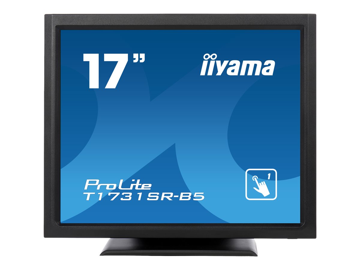 T1731SR-B5/17" Resistive Touch Screen / 1280 x 1024 / Speakers / VGA,DisplayPort,HDMI / 200cd/m2 / 900:1 / 5ms / USB / VESA 100 / Schwarz