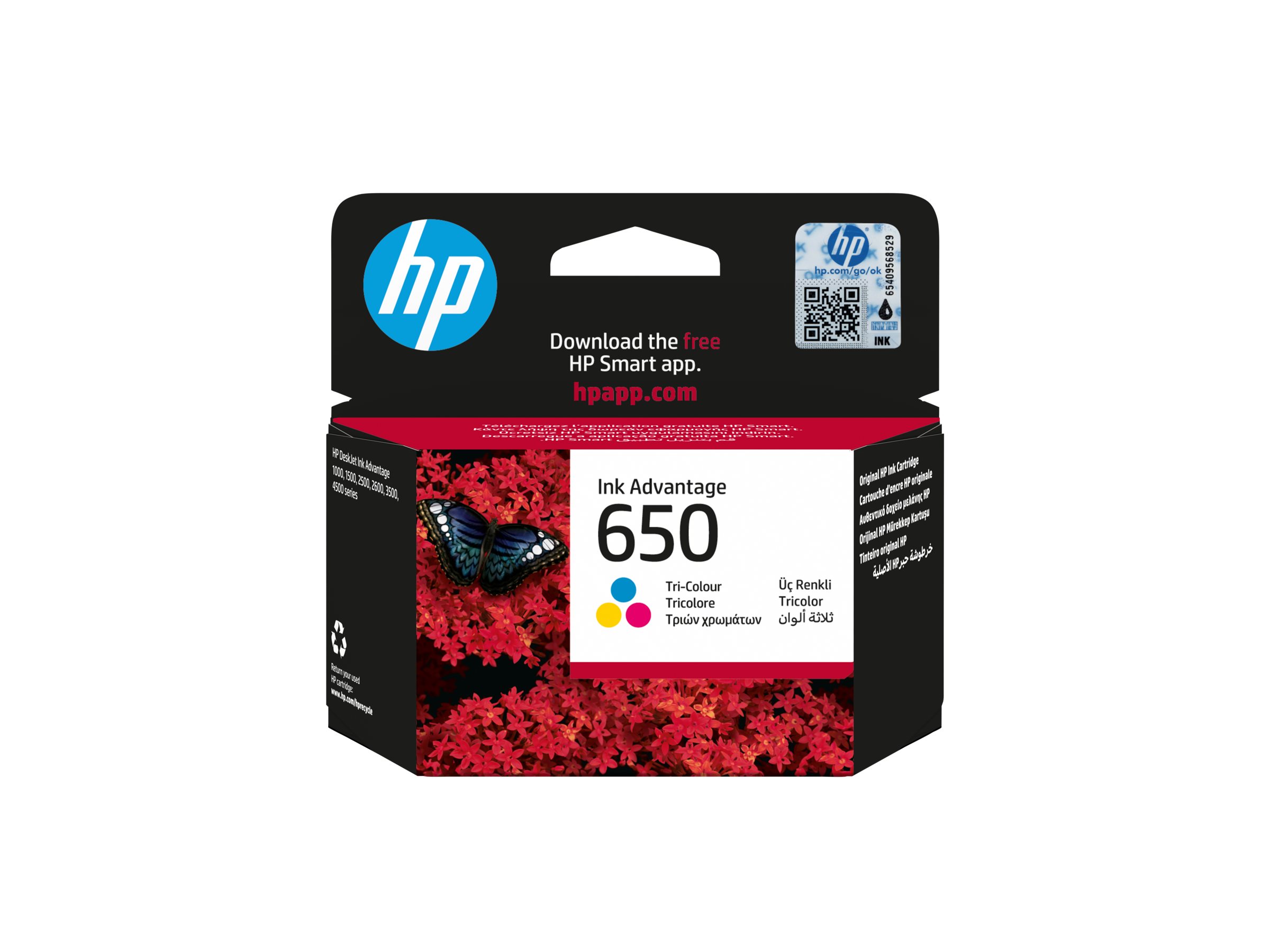 HP 650 - Farbe (Cyan, Magenta, Gelb) - Original, Ansicht 2