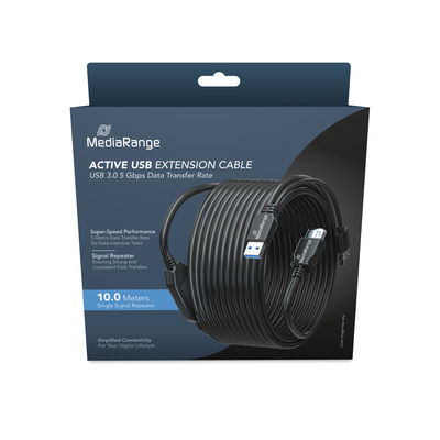 MEDIARANGE Aktives USB-Verlängerungskabel USB 3.0 sw - Digital/Daten - Verlängerungskabel, Ansicht 2