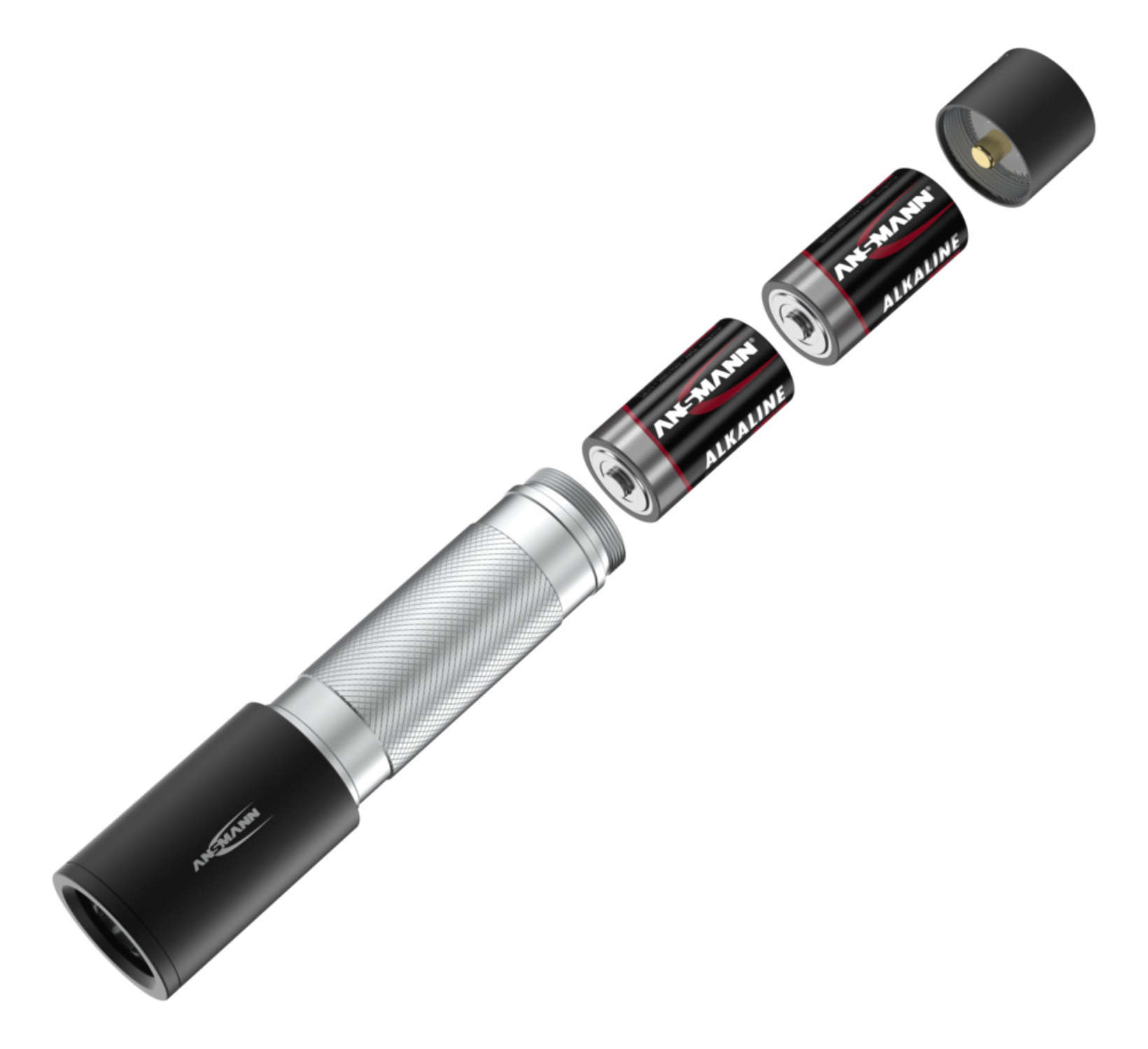 Ansmann Daily Use 300B - Universal-Taschenlampe - Schwarz - Silber - Aluminium - Tasten - IPX4 - -10 - 50 °C, Ansicht 4