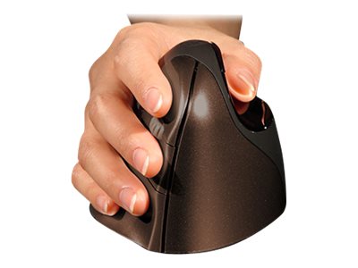 Evoluent VerticalMouse 4 Small - Vertikale Maus - Für Rechtshänder - optisch - 6 Tasten - kabellos - 2.4 GHz - kabelloser Empfänger (USB)