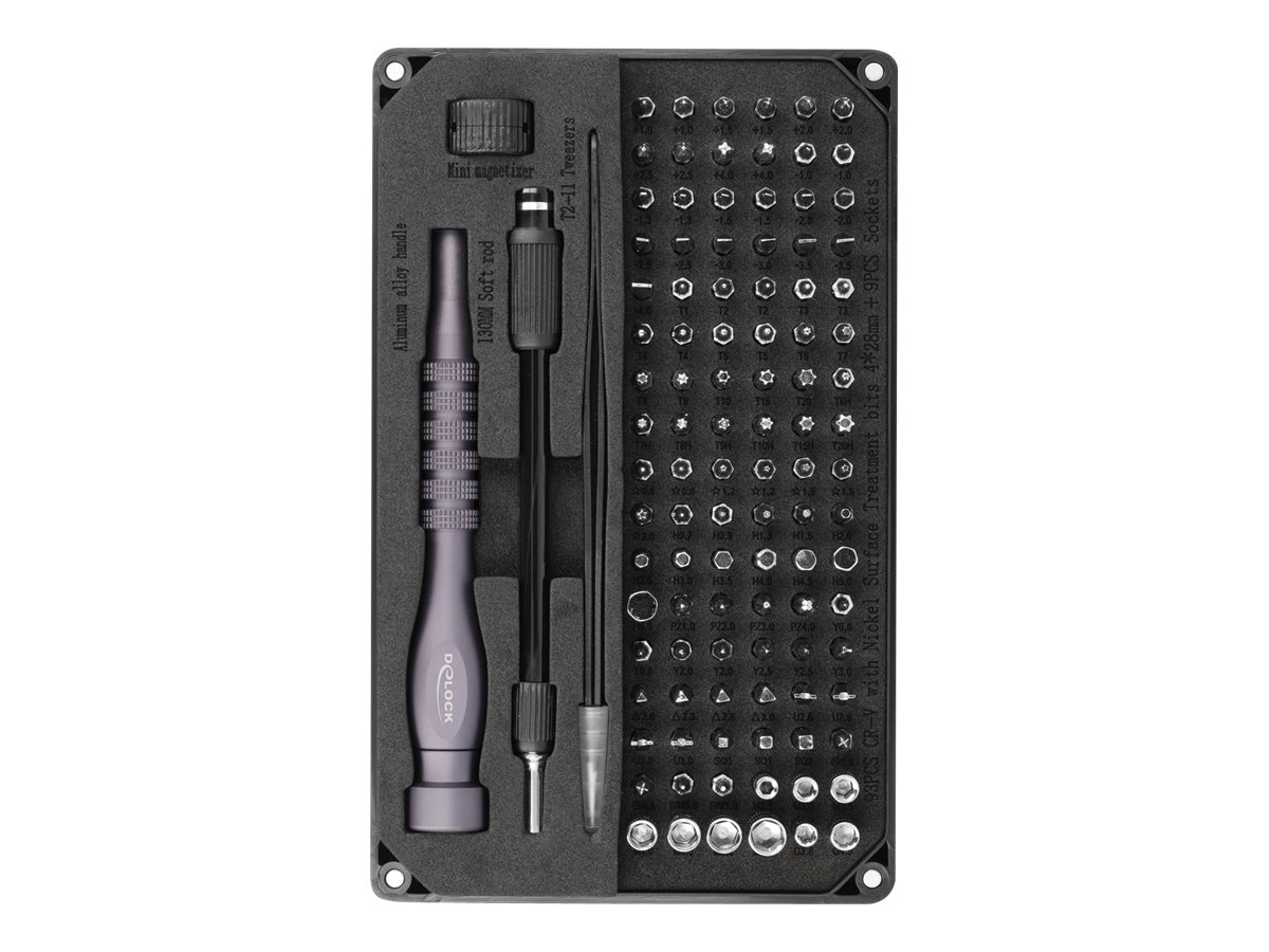 Delock Präzisions-Schraubendrehergriff mit Bit- und Stecknuss-Set von LumaTech