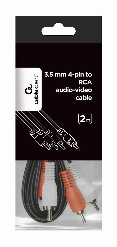 Gembird Cablexpert - Video- / Audiokabel - 4-poliger Mini-Stecker Stecker zu RCA x 3 Stecker, Ansicht 3