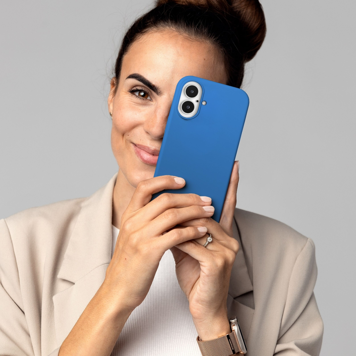 Vonmählen Silikon-Case für iPhone 16 Plus blau, Ansicht 3