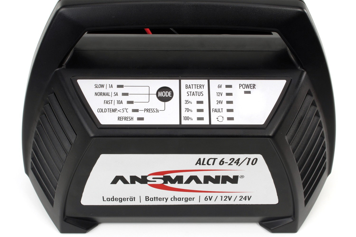 Ansmann ALCT6-24/10 - 6/12/24 V - 10 A - 230 V - Kurzschluß - Schwarz - 270 mm, Ansicht 2