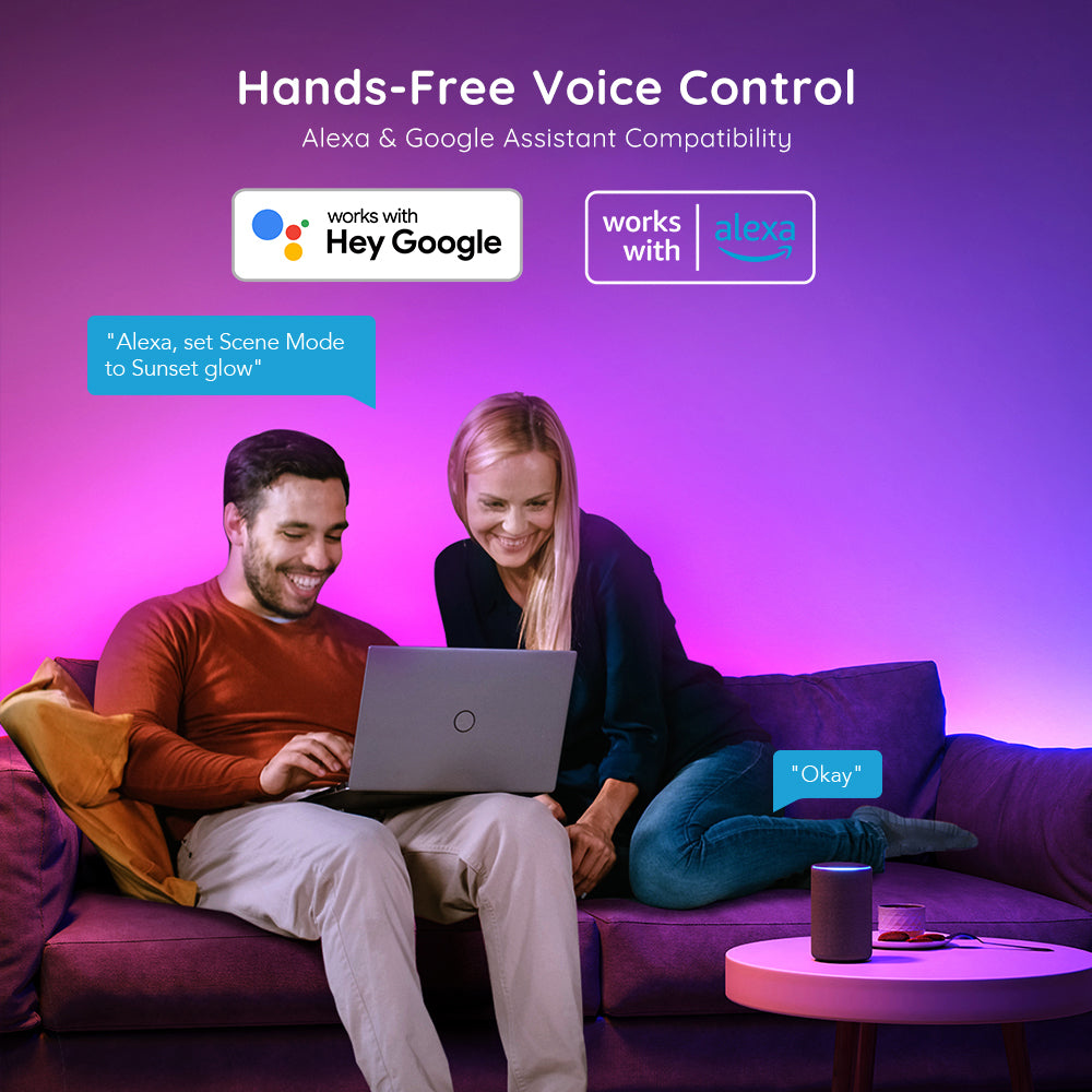 Govee H618A - Intelligenter Leuchtstreifen - Wi-Fi/Bluetooth - Weiß - LED - Multi - 16000000 Farben, Ansicht 4