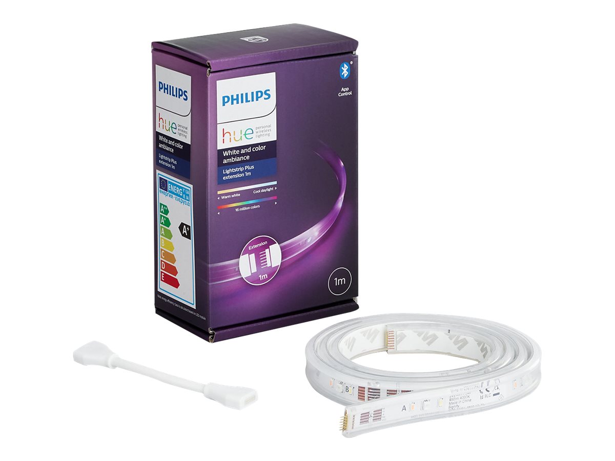 Philips Hue White and Color ambiance Lightstrip Plus Verlängerung V4 1 Meter - Intelligenter Leuchtstreifen, Ansicht 4