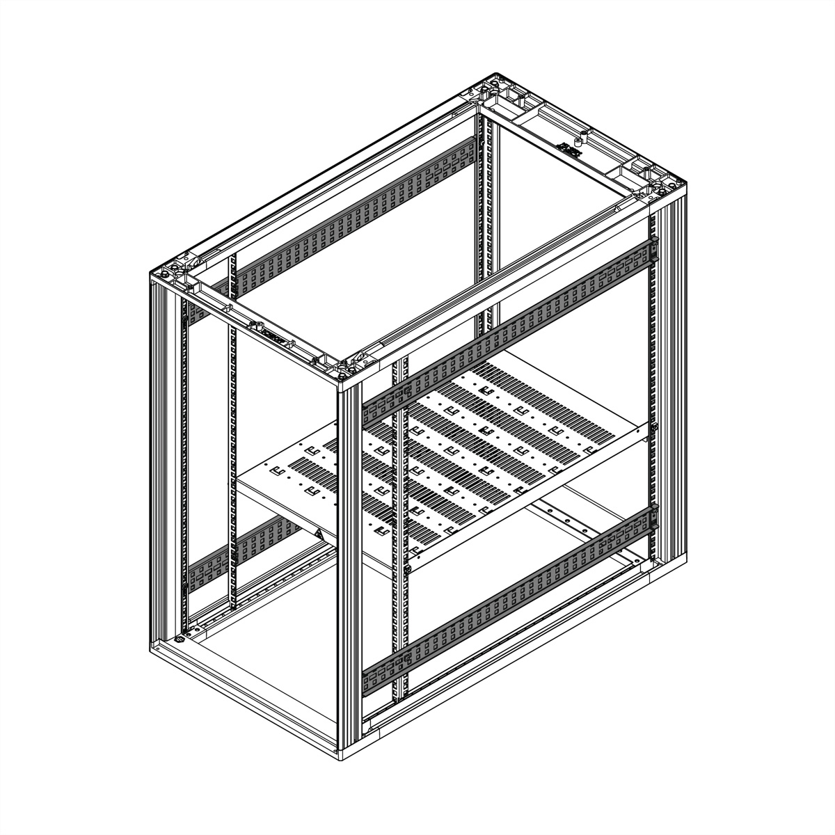 SCHROFF Stütze für Rack-Tief - 1U - 48.3 cm (19), Ansicht 2