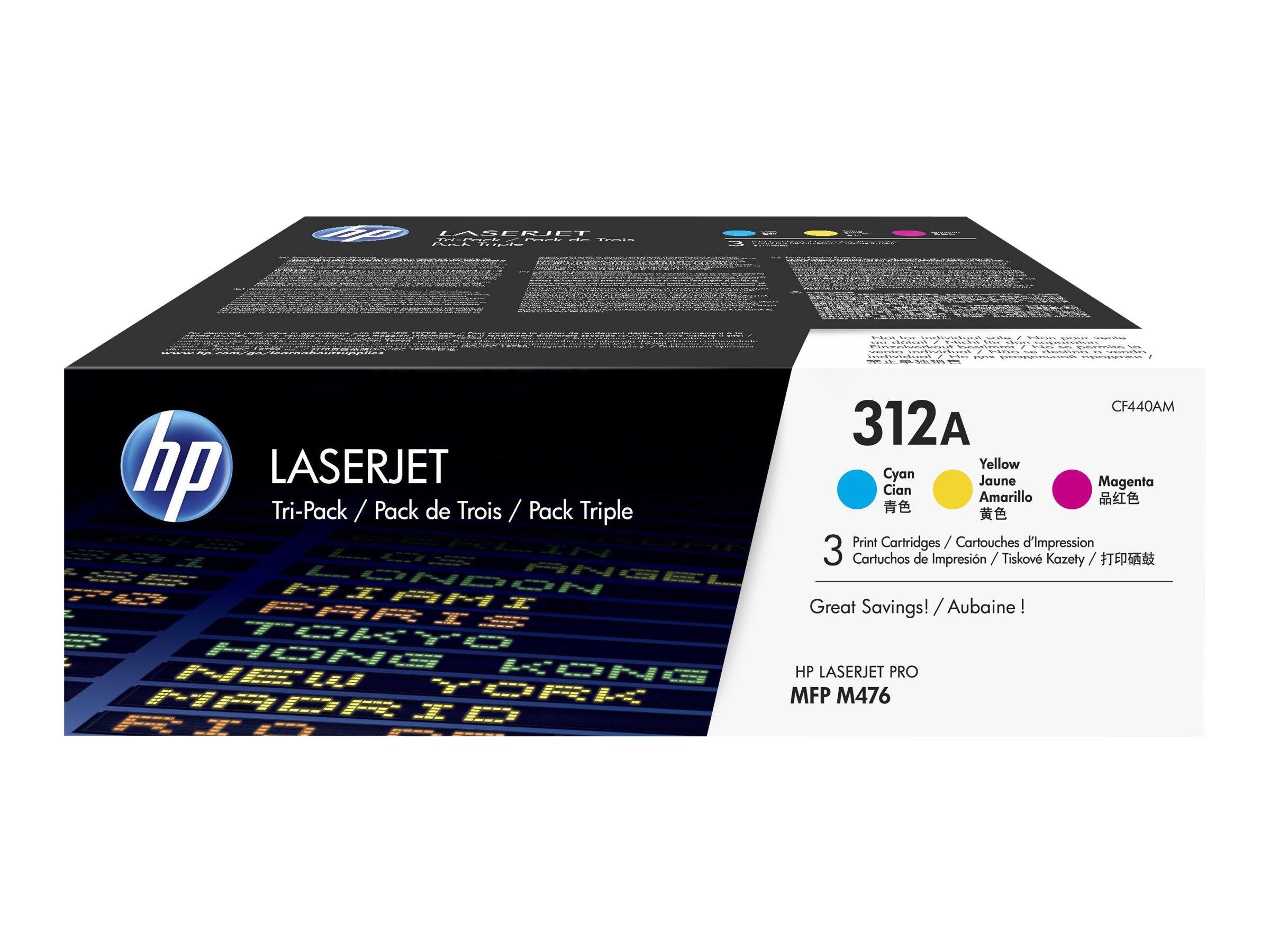 HP 312A - 3er-Pack - Gelb, Cyan, Magenta - original - LaserJet - Tonerpatrone (CF440AM)