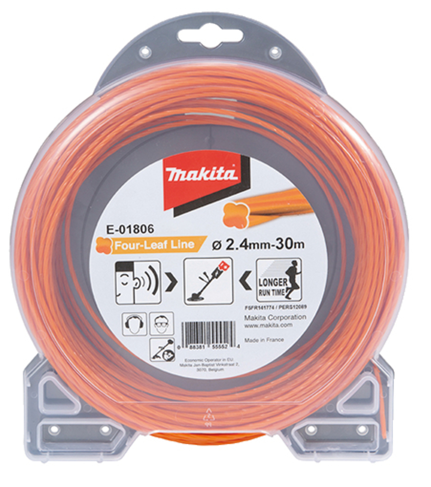 Makita Fadenstücke - 2.4 mm - Länge: 30 m - für Makita DUR368AZ, DUR368LZ, DUR369AZ, UR012GZ02, UR101CZ, Ansicht 2