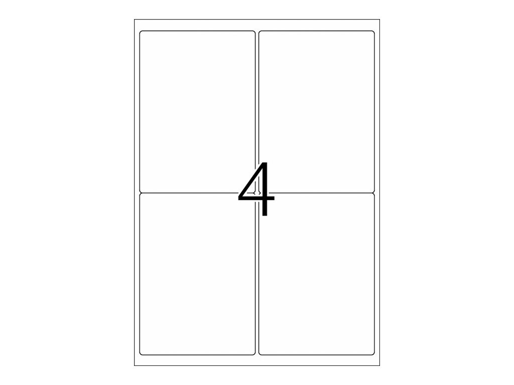 HERMA Premium - Papier - matt - permanent selbstklebend - weiß - 99.1 x 139 mm 400 Etikett(en) (100 Bogen x 4)