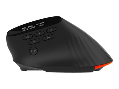 Acer Smart Fit - Maus - vertikal - ergonomisch - Laser - 10 Tasten - kabellos - 2.4 GHz, Bluetooth 5.0 - kabelloser Empfänger (USB)